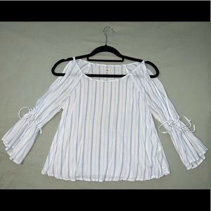 lightweight blouse with shoulder cutouts